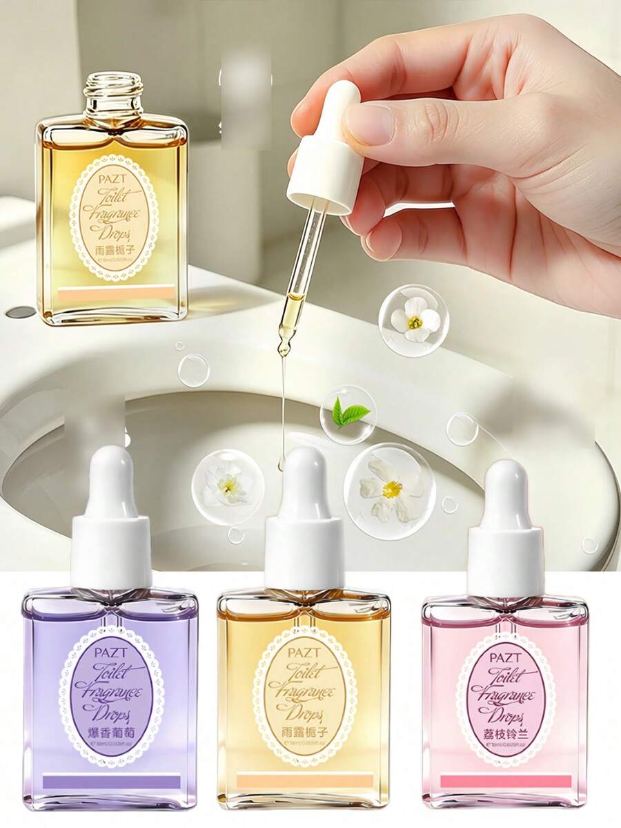 18ml 荔枝/葡萄/梔子花香氛芳療浴室空氣清新劑 1滴,強力浴室除臭劑 1滴,居家空氣清新劑 1滴,強效芳療精油 1滴。快速消除異味,去除不悅氣味,保持空氣清新且香氣持久。適用於居家、浴室、廁所、垃圾桶、排水口、地板、貓砂盆 - 彩色 - 查看 1