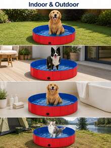 1 Set Foldable Dog Swimming Pool, Hard Plastic Pet Swimming Pool, Anti-Slip Portable Children's Swimming Pool, Foldable Large Dog Bathtub - Multiple Styles - View 4