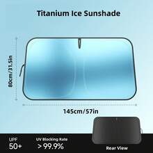 Aesthetic Portable Universal Car Windshield Sunshade , Efficient Sun Protection, Foldable Windshield Sunshade, Suitable For Most Vehicles, Easy To Store, Heat Insulation, Car Accessories Interior, Windshield Sun Shade - Multiple Styles - View 19