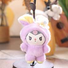 1 Pc Rabbit Children's Plush Toy Backpack Pendant Valentine's Day Gift Souvenir Keychain Small Pendant - Multicolor - View 5