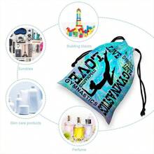 Bolsas de agarre con cordn para mujer, bolsa de regalo con cordn, bolsa de almacenamiento para deportes y fiestas, Gimnasia 2, Talla nica - inicial - Ver 4