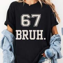 Oversized Six Seven Shirt, 6 7 Shirt, Funny Number Meme T-Shirt, Viral Saying Shirt, Funny Number Gen Z Shir Gen Z Gif, 6 7   67 - Negro - Ver 1
