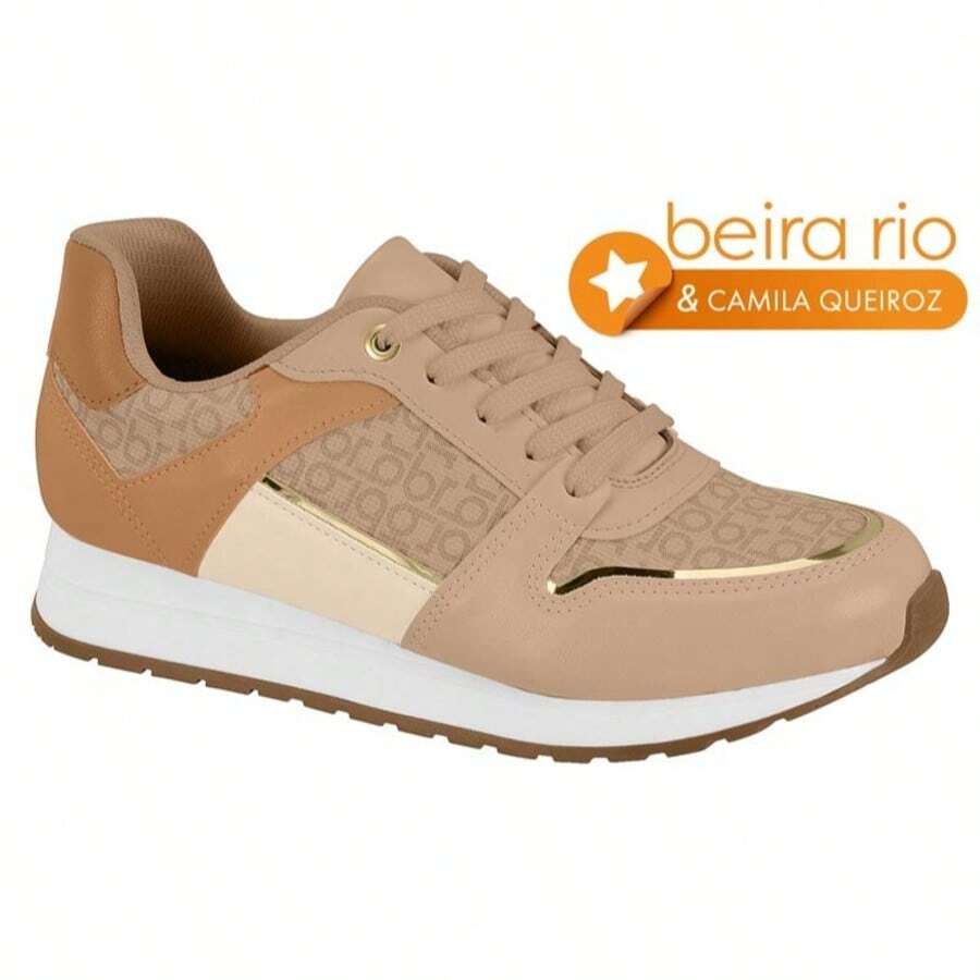 Beira Rio Women's Casual Comfortable Sneakers 4339103 - 多色米色/淺綠色/奶油色 4339103 - 查看 1