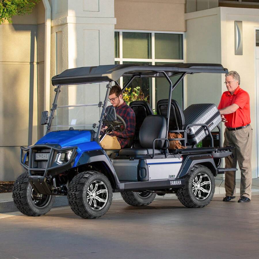 Golf Cart Wheels, 12" 20x10-12 Black Aluminum Alloy Golf Cart Tires And Wheels Combo (Set Of 4) Fit Club Car, EZGO, Yamaha, 4 Ply Rubber 4-Lug Lawn Mower Tires & Rims, 800 Lbs Load, All-Terrain - 12" 20x10-12 - 查看 1