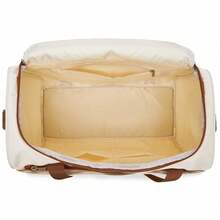 Bolsa de cabina Ryanair 40*30*20 cm, ligera e impermeable, bolsa de viaje tipo duffel con correa, banda para maleta, bolsillos interiores, 24 L, mujer y hombre, viaje y fin de semana - Beis - Ver 10