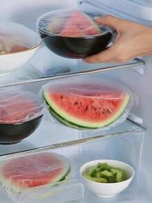 200pcs Colorful Elastic Self-Sealing Food Preservation Film, Suitable For Food Freshness, Covering Bowls And Plates, Household Food Preservation Covers, Kitchen Accessories, Shower Caps, Kitchen Essentials, Home Decor, Food Preservation Covers - Multicolor - View 3
