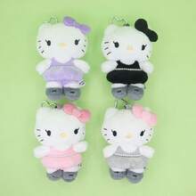 SANRIO 1個 Hello Kitty 毛絨玩偶背包配件 生日禮物 情人節禮物 紀念品鑰匙圈吊飾 - 彩色 - 查看 2