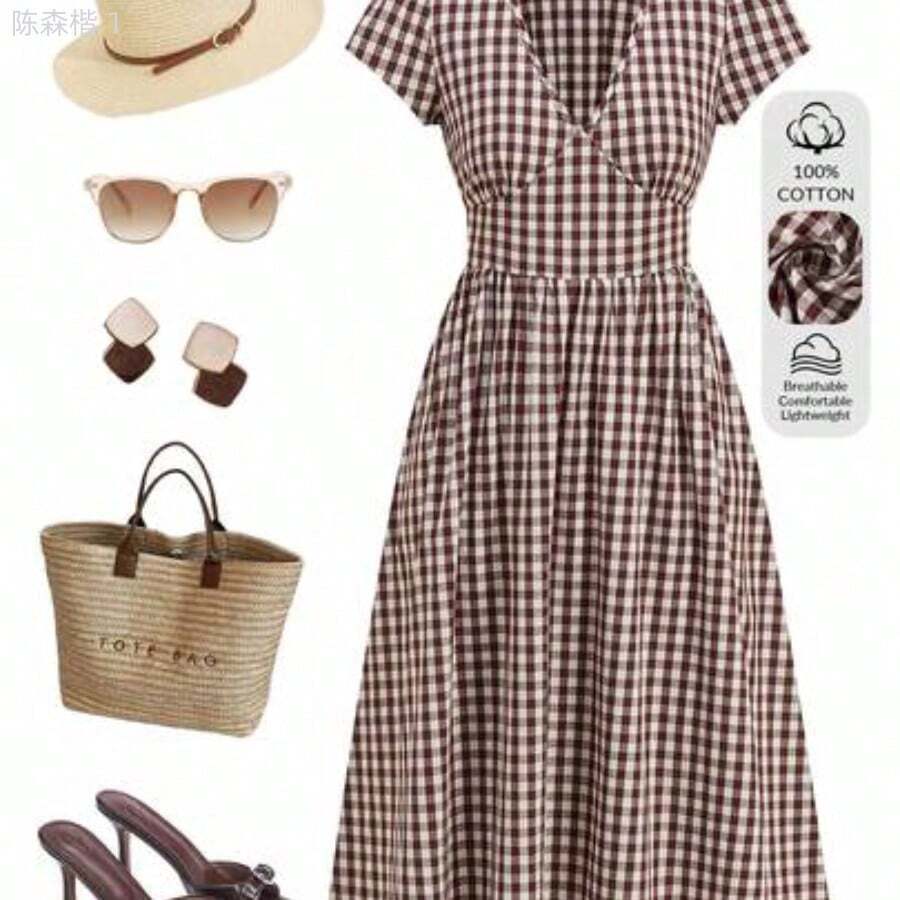 Women Long Dresses - Café - View 1