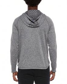 Ben Sherman Seamless Knit 1/4 Zip Hoodie - 灰色的 - 查看 3