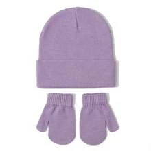 3 pezzi Set di cappello e guanti lavorati a maglia per bambini e bambine autunno/inverno, set di 3 pezzi con berretto invernale + guanti, set di cappello lavorato a maglia casual per neonati e bambini piccoli, morbido e caldo, colore unito minimalista, disponibile in più colori - 3 pezzi - Visualizzare 7