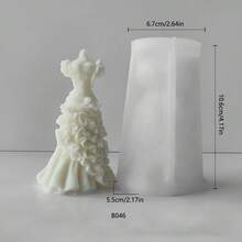 3D 新娘婚紗香氛蠟燭矽膠模具 DIY 手作手工皂婚紗禮物模具 - 婚紗 - 查看 2