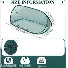 1pc New Foldable Insect & Bird Proof Plant Cover, Large Space Foldable Home Gardening Seedling Cover, Plant & Vegetable Windproof, Sunshade Net/Cover, Portable Storage, Includes Ground Stakes, Can Secure Plant Cover - Multicolor - View 3