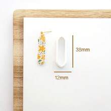 Basic Geometric Shape Jewelry Making Kits, Long Oval, Long Raindrop Polymer Clay Cutters For Earrings Crafting, Diamond, Rounded Hexagon, Tall Ladder-Shaped Clay Molds For Pendant & Necklace Making - White - View 14