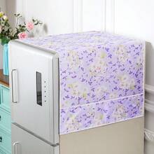 Funda antipolvo impermeable para refrigerador con bolsillos de almacenamiento laterales, protector para la parte superior del refrigerador, organizador de cocina - Ver 16