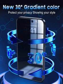 NNBILI 1pc Privacy Screen Protector Compatible With IPhone 17 Pro Max/17 Pro/17Air/17/17e/16 Pro Max/16Pro/16/16e/15/14/13/12/11/X/XR/XSMAX/7/8/Plus, Tempered Glass Privacy Screen Protector,Mobile Phone Accessories, Protecting Personal Privacy, Holiday Gifts, Vacations, Perfectly Compatible With Phone Cases - Black - View 5