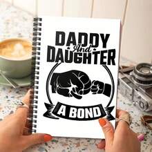 螺旋裝訂雜誌空白筆記本，男女皆適用，父女關係設計，適合辦公室規劃 - G - 查看 4
