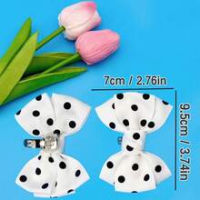 2pcs New Detachable Handmade Fabric Bow Shoe Clips Decor Accessories For High Heels And Sandals Fashion Shoe Flowers - Multicolor - View 5