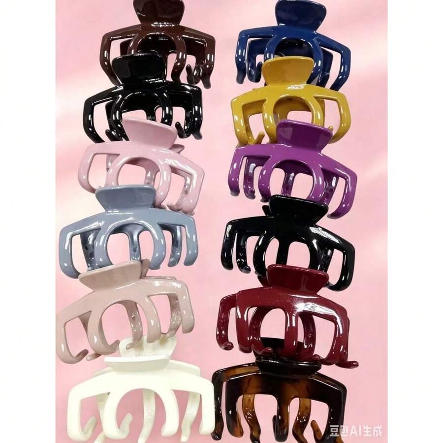 Kit Of 18 Cute Korean Women's Hair Clips (11cm) - Set Of 18 Models - 1816 - 查看 1