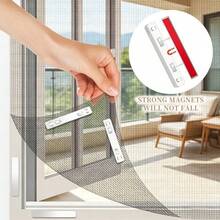 Highly Breathable, Cut-To-Fit, No-Drill Insect Protection Strips; 3 Pieces Set Of Reusable Magnetic Curtain Clips; Window Anti-Fall Device - 2pcs - View 7