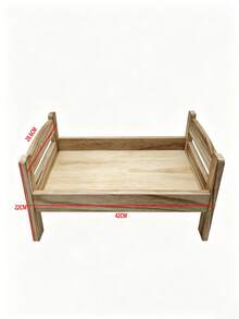 Newborn Photography Small Bed, 100 Days Prop, Vintage Style Baby Bed, Studio Assistant, Detachable Prop, Baby Full Month Wooden Bed, Welcome Baby Party Gift, Baby Gift, Baby Room Decor - Multicolor - View 10