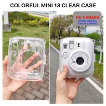 Camera Case For Fujifilm Instax Mini 13 Instant Camera, Mini 13 Camera Protective Case,PC Color Clear Hard Case For Travel With 2 Picture Frames 2x3/10 DIY Stickers/Strap (No Camera) - View 4