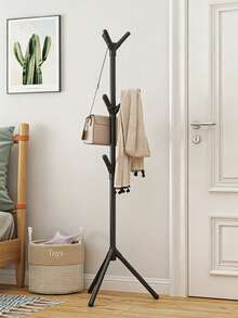 6-9 Tier Minimalist Black Floor Standing Clothes Rack Iron Art Clothing Storage Rack With 2-Tier Hooks Modern Home Storage Organizer Suitable For Hallway Bedroom Office - Black - View 7