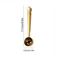 2-In-1 Stainless Steel Coffee Spoon Bag Clip, Kitchen Baking Spoon Accessory, Measuring Spoon With Bag Clip, Kitchen Tool For Home Kitchen - Titanium - View 7