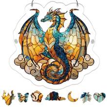 Acrylic Puzzles Suncatcher Window Hanging, 83 Pieces 7.4 Inch Sun Catcher Acrylic Puzzles Garden Decoration For Women Men Mom Birthday Gift Home Decor (Dawn Flower) - 海火龍 - 查看 12