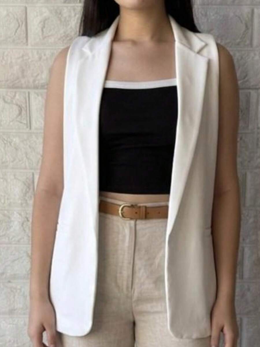 Women Lightweight Blazers - Putih - View 1