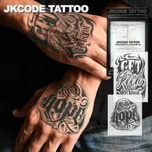 JKCODE TATTOO 2 Buah Kit Tato Semi-Permanen | Stiker Tato Harapan Keren, Tato Desain Grafiti, Tato Tangan | Tato Tahan Air untuk Pria, Tato Palsu Realistis, Tidak Memantulkan Cahaya Selama 7-14 Hari, Tato Ajaib, Bertahan 1-2 Minggu, Hadiah Sempurna - Halloween - View 9