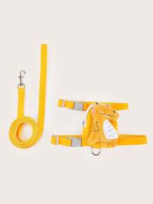 Cute 3D Plush Dinosaur Pet Harness & Leash Set, Adjustable Strap, With Storage Backpack And Keychain Pendant, Suitable For Small To Medium Cats And Dogs, Outdoor Pet Supplies - Multicolor - View 11