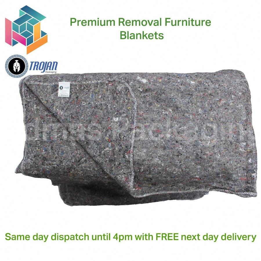 10 Premium Removal Furniture Blankets Moving Packing Superior Quality Large - A - View 1
