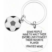 Creative Keychain Tag, Combining Father's Day And World Cup Football Elements, Made Of Stainless Steel Material, Can Be Used As An Identification Tag On Pet Collars, Unique And Eye-Catching Design - Multicolor - View 9