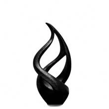 Modern Abstract 3D Printed Sculpture – Black And White Fluid Curve Art Statue, Minimalist Home Decor, Suitable For Living Room, Bedroom, Office, Unique Gift Choice - 1PC - View 11