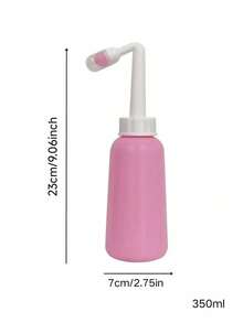 1pc Portable Travel Perineal Wash Bottle, Leak-Proof Female Cleansing Spray Bottle, Large Capacity Handheld Portable Bidet Washer, 350ML, Random Style Packaging Box And Bag - Multicolor - View 9