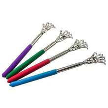 Arranhador de Costas Retrátil Garra Esqueleto Massageador Portátil - Azul - Visão 2