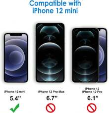 JETech Privacy Screen Protector For IPhone 12 Pro 6-Inch, Tempered Glass Screen Protector, Anti-Scratch, 2 Units ZJHO - IPhone 12 Mini - View 3