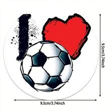 1/6/120 piezas, Diseño de imagen de evento deportivo de fútbol, Posavasos redondos de PET impresos en 2D, Adecuados para patio, cocina, sala de estar, decoración de mesa de reunión familiar, regalo festivo para amigos, familia, atletas, adecuados para el Día de San Valentín, Día de la Madre, cumpleaños, fiesta de boda, accesorios de decoración del hogar, mejor opción de regalo para amigos - Multicolor A - Ver 3