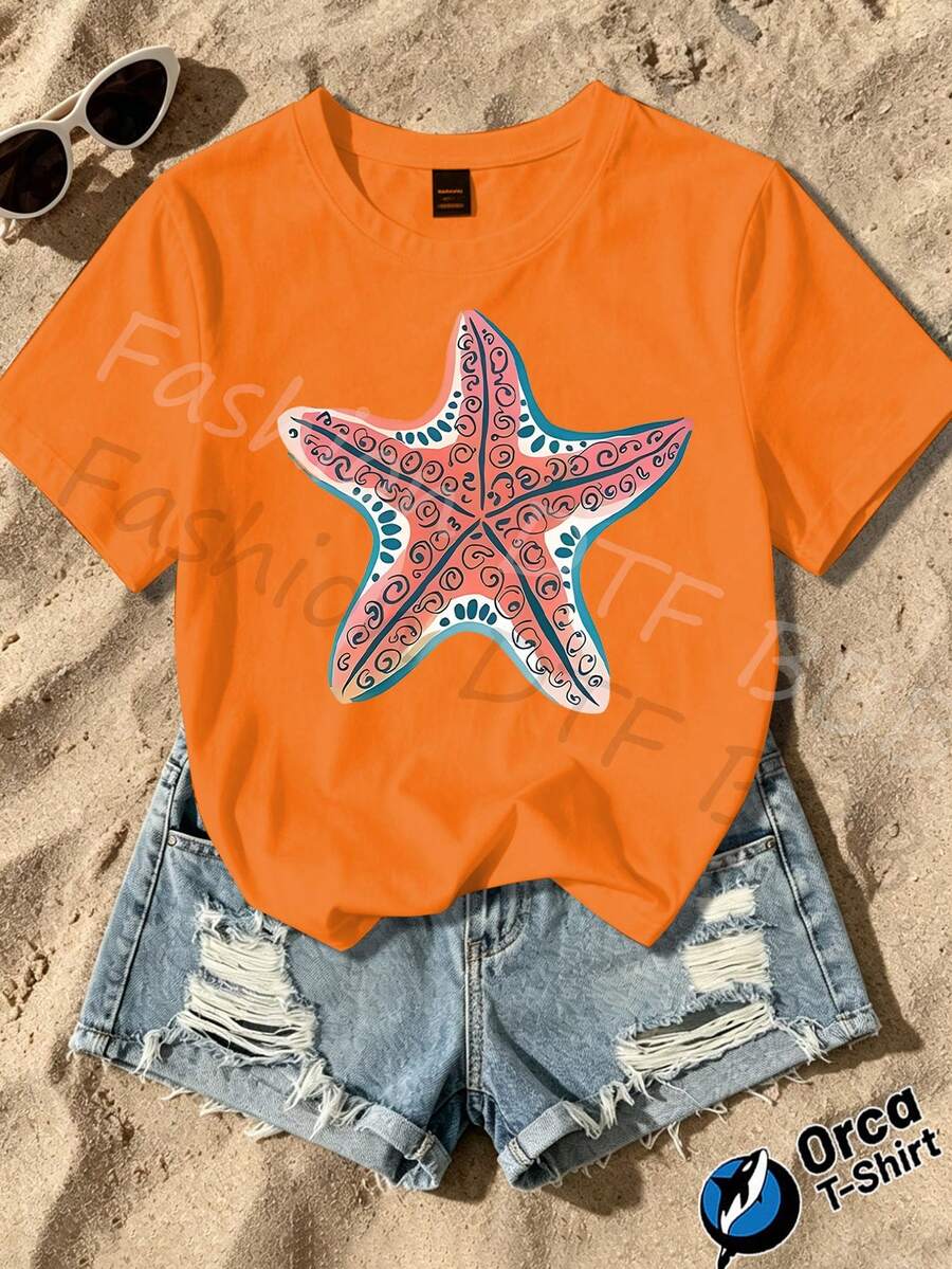 Women T-Shirts - Orange - View 1