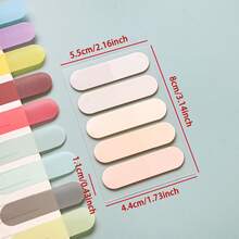 100pcs Transparent Self-Adhesive Sticky Notes Bookmarks, Reusable For Book Annotation And Reading, Cute Transparent Labels Stationery - one-size - View 16
