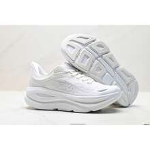 New Spring/Summer Bondi 9 Road Running Shoes, Breathable, Lightweight, Comfortable, Cushioned, Anti-Slip, All-Season Unisex Shoes, White - White - View 11