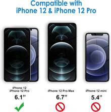 JETech Privacy Screen Protector For IPhone 12 Pro 6-Inch, Tempered Glass Screen Protector, Anti-Scratch, 2 Units ZJHO - IPhone 12/12 Pro - View 3