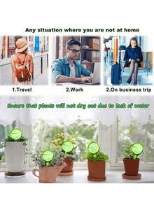 1/2/3pcs Automatic Watering Globes - Indoor Plant And Potted Flower Self-Watering System | Easy To Use Plant Waterer, Promotes Healthy Growth, Suitable For Home And Office Gardens - Multicolor - View 6