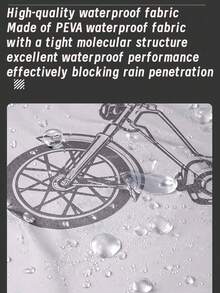 Universal Heavy Duty Vehicle Cover, Waterproof Rainproof UV Protection Cover, Durable Fabric Protective Cover, Suitable For Bicycles, Electric Bicycles, Motorcycles, Scooters, Suitable For All-Weather Outdoor And Garage Use. - Multicolor - View 11