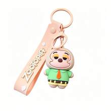 Miniso 迪士尼動物方城市閃電樹懶矽膠鑰匙圈，奶油綠卡通包包吊飾，柔軟觸感手腕掛繩吊墜，可愛極簡主義背包配件，汽車鑰匙架裝飾，旅行行李吊牌飾品 - 樣式 1 - 查看 7