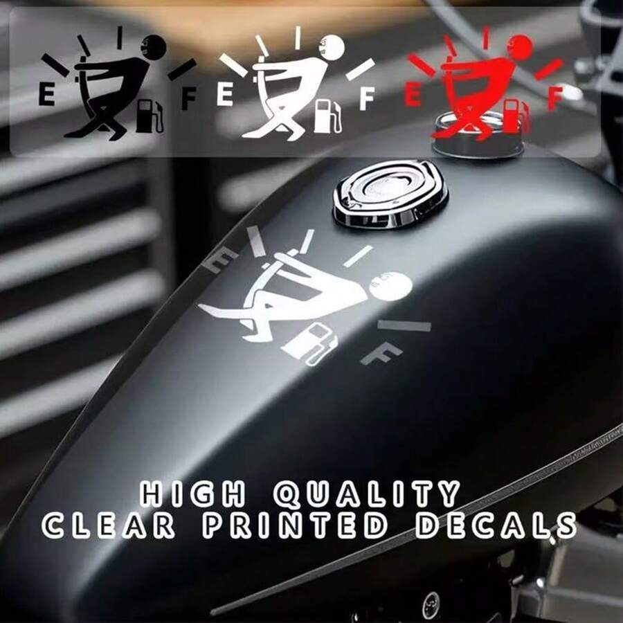 Funny Car Stickers Pull Fuel Tank Pointer Vinyl Sticker High Gas Decal Fuel Gage Empty Stickers Decal Auto Exterior - Multicolor - View 1