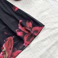 dahkjdgajy  Vestido corto de mujer con tirantes finos y cuello drapeado en degradado de color, adecuado para la playa, el estilo occidental, festivales de música, vacaciones de verano y estilo bohemio - Multicolor - Ver 6