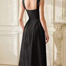 xuehuamaoyi02  Vestido elegante vintage para mujer con bolsillos, vestido de té casual amarillo para fiestas, festivales y vacaciones, vestido blanco de verano para mujer, vestido de fiesta con corsé, vestido formal para mujer, vestido de cumpleaños, vestido de invitada de boda, vestido de primavera para Pascua - Gris azul - Ver 8