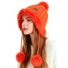 Women Beanie Hat - Oranye - View 8