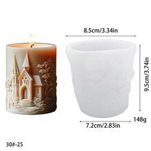 1pc 3D Flower House Castle Silicone Candle Mold, Magic Tree House ...
